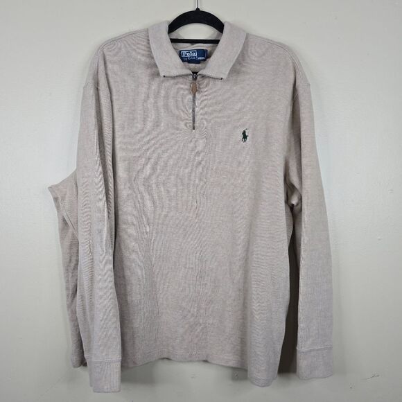 Polo Ralph Lauren ¼ zip pullover cotton sweater size xxl - Picture 1 of 8